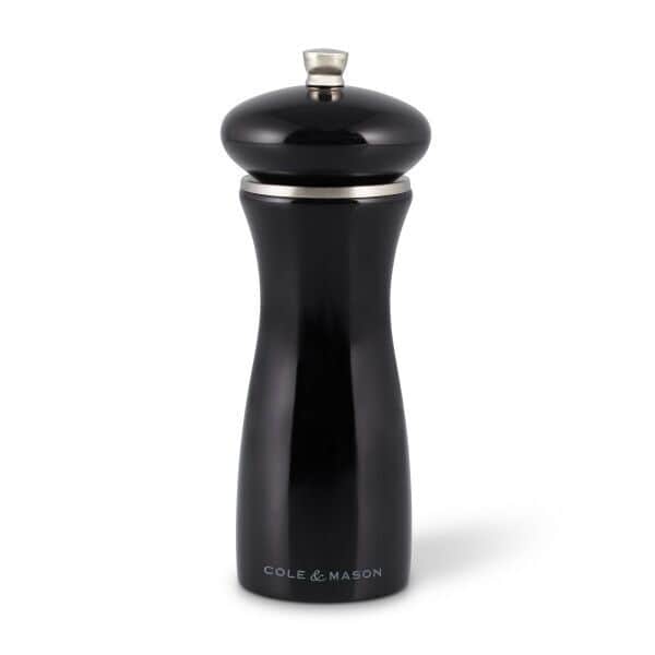 COLE&MASON Мелничка за сол “SHERWOOD BLACK GLOSS“ – 16,5 см. – цвят черен