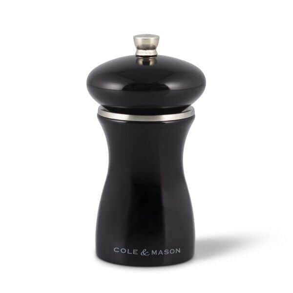COLE&MASON Мелничка за сол “SHERWOOD BLACK GLOSS“ – 12 см. – цвят черен