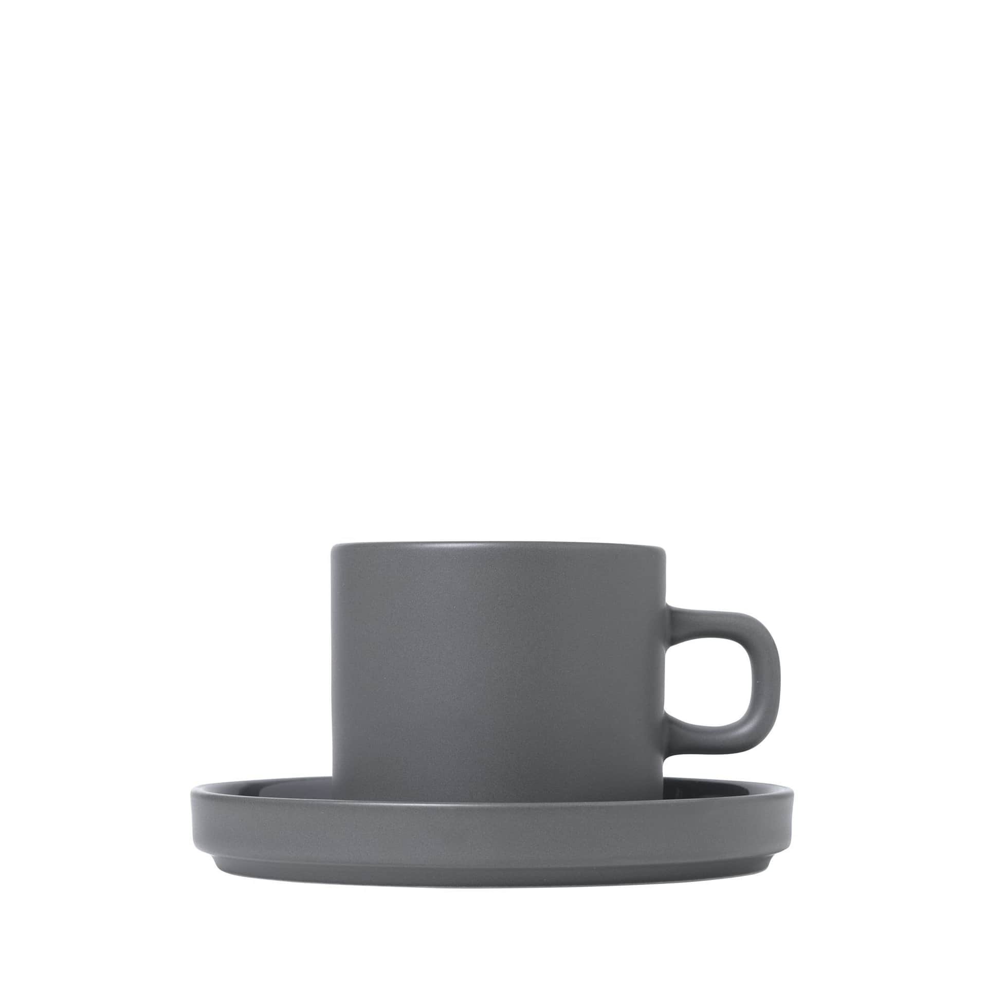 BLOMUS Комплект от 2 бр.чаши за кафе PILAR  – цвят сив (Pewter)