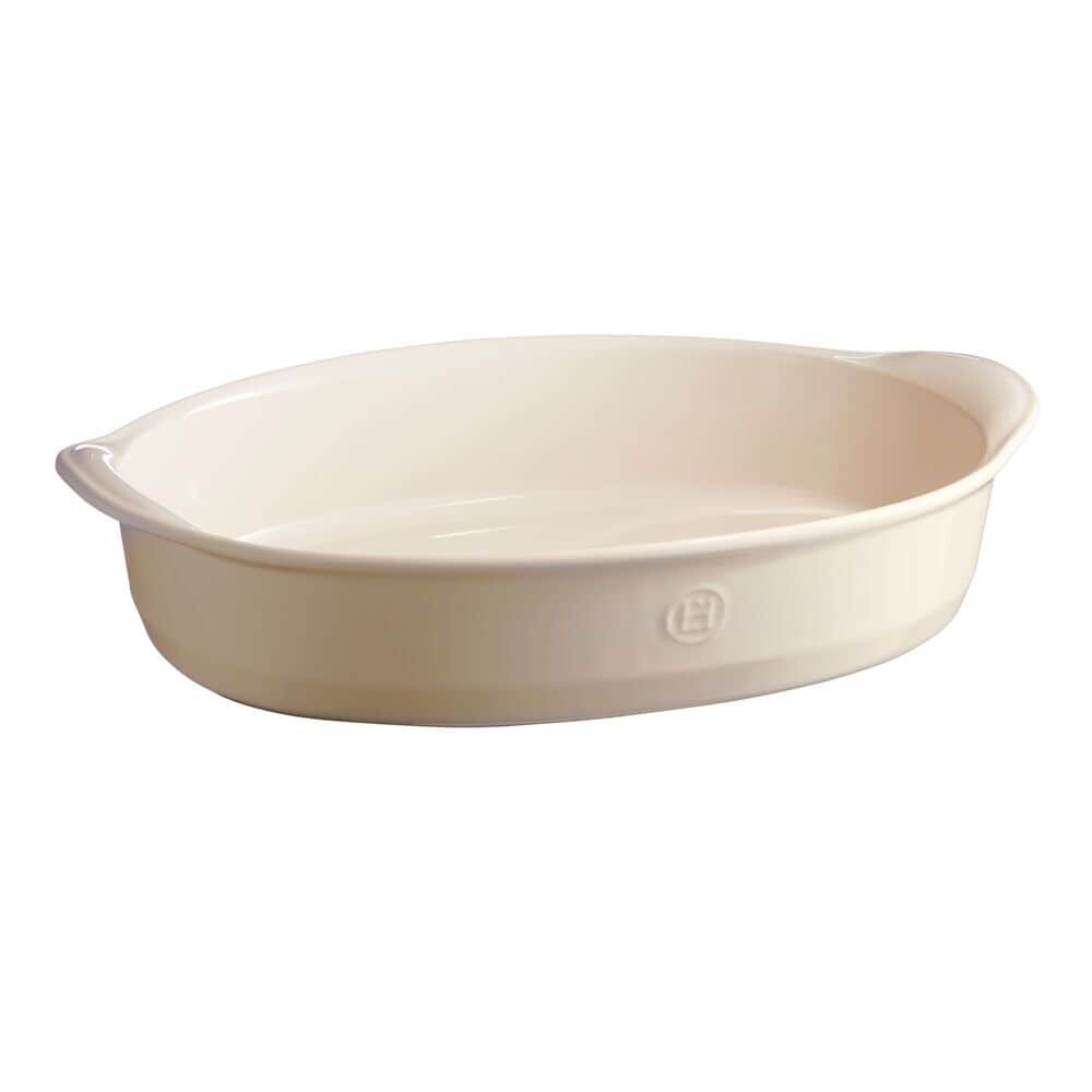 EMILE HENRY Керамична овална форма за печене „LARGE OVAL OVEN DISH“ – 41,5 х 26,5 см – цвят екрю
