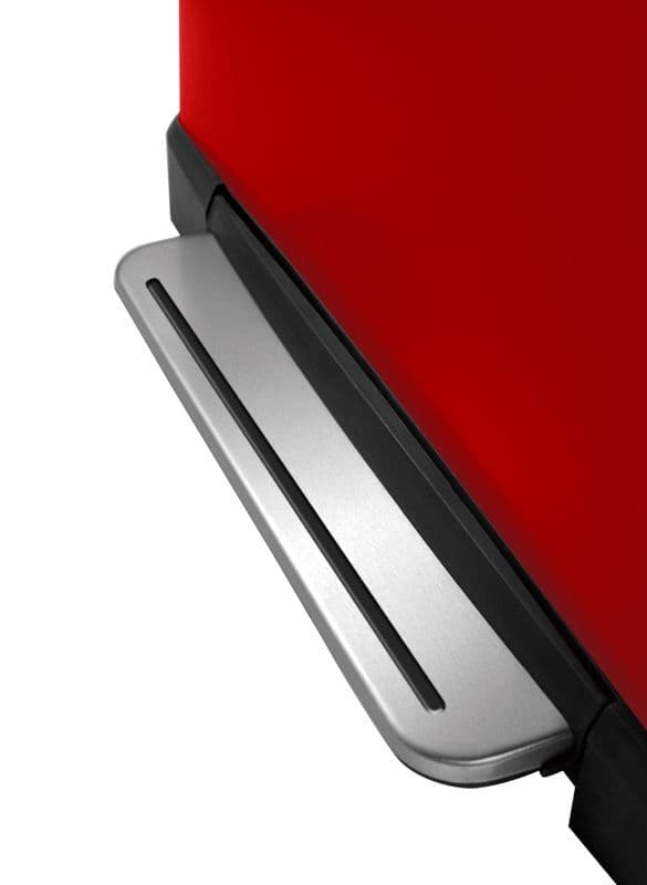 EKO Кош за разделно събиране на отпадъци с педал “E-CUBE“ – (28 + 18) литра – червен