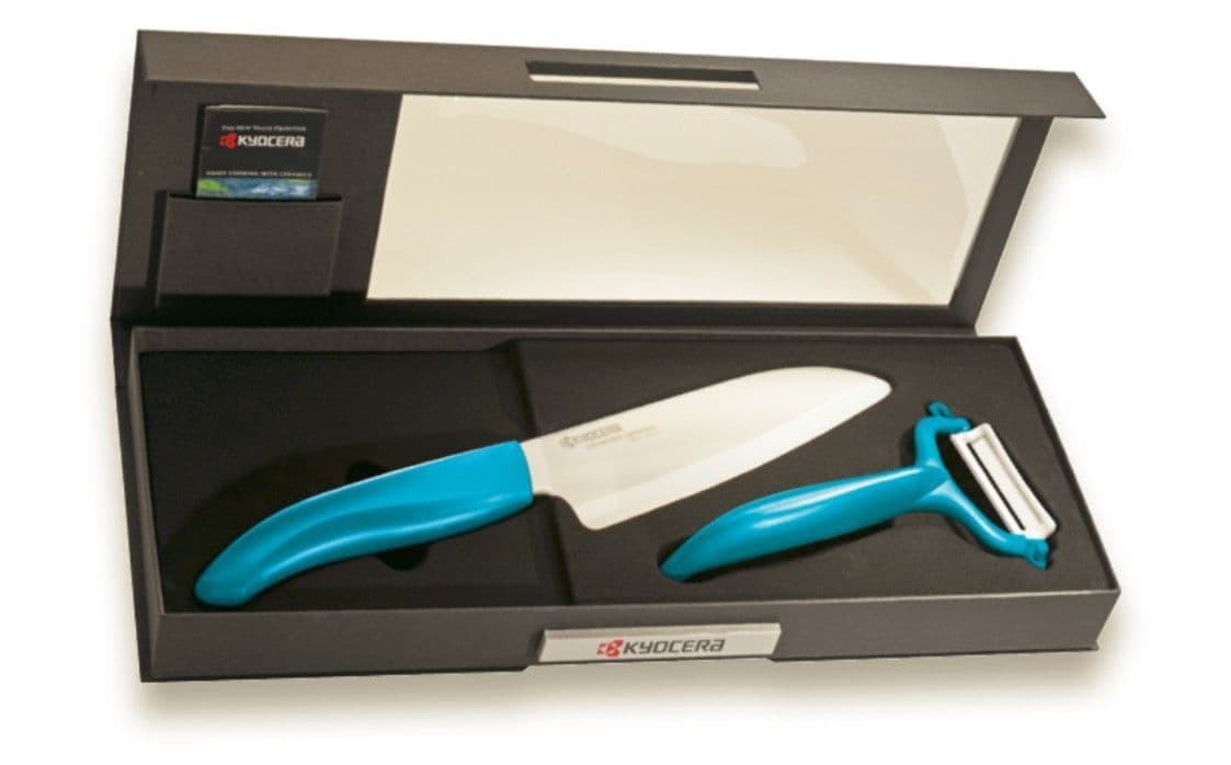 KYOCERA Комплект керамичен нож с белачка