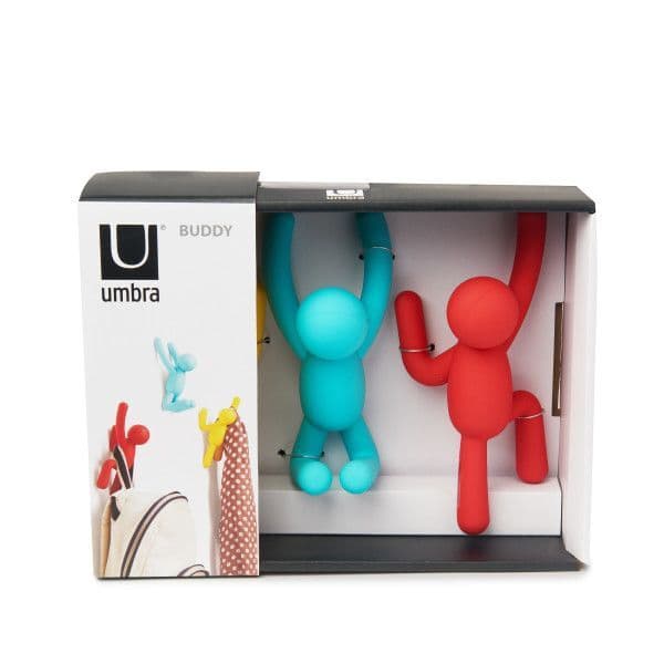 UMBRA Комплект от 3 бр закачалки за стена “BUDDY“ – 3 цвята