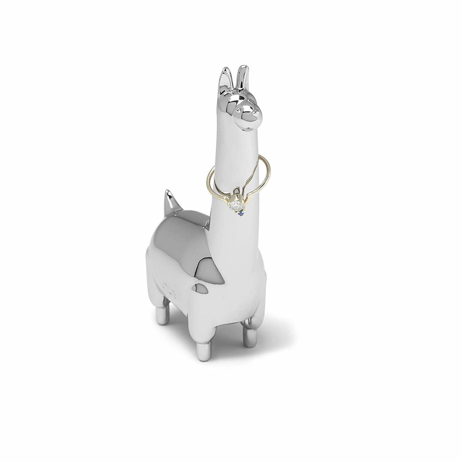 UMBRA Поставка за пръстени “ZOOLA LLAMA“ - лама - цвят хром - снимка 2