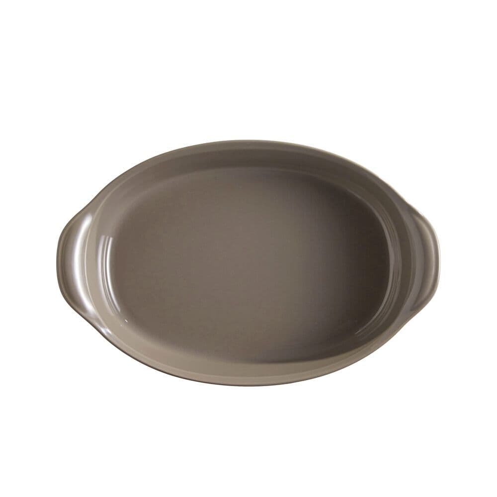 EMILE HENRY Керамична тава „OVAL OVEN DISH“ – 35х22,5 см – цвят сиво-бежов