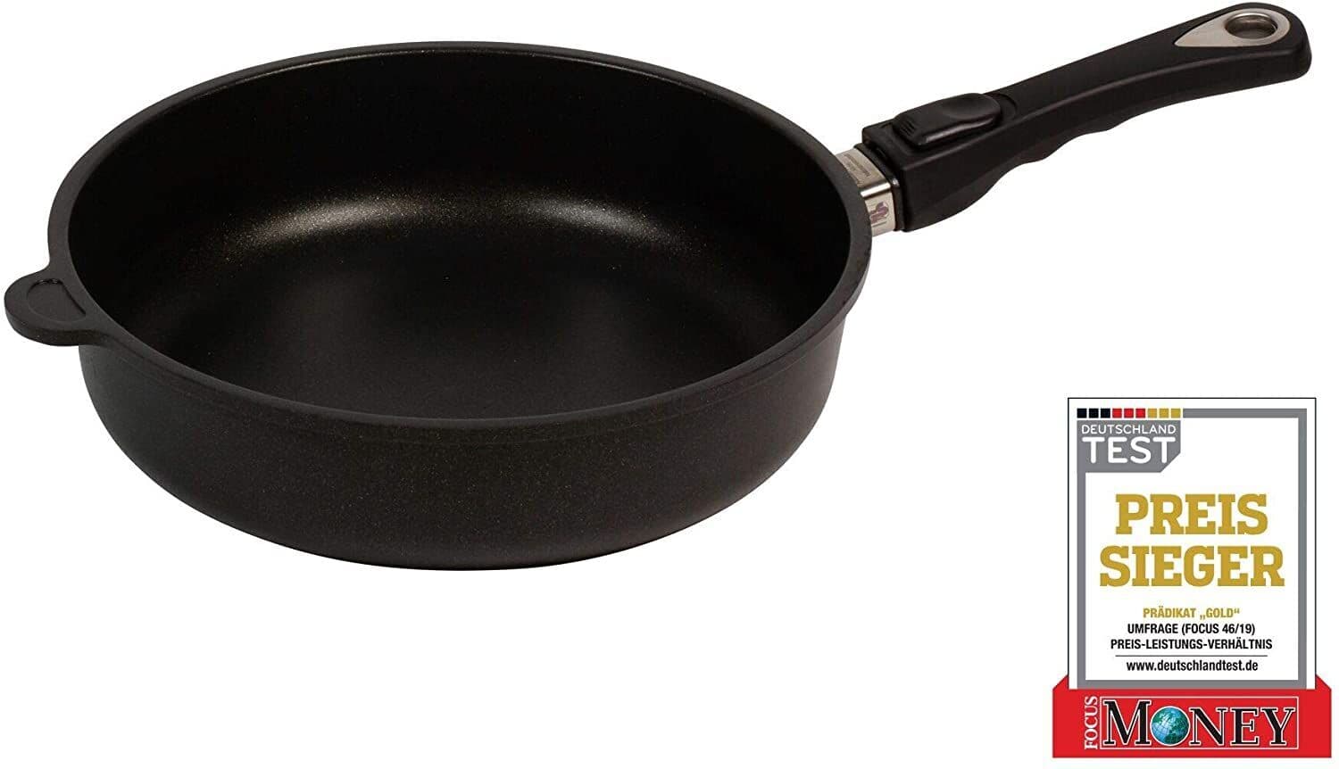 AMT Gastroguss Тиган дълбок Ø 28, височина 7 см. с мобилна дръжка
