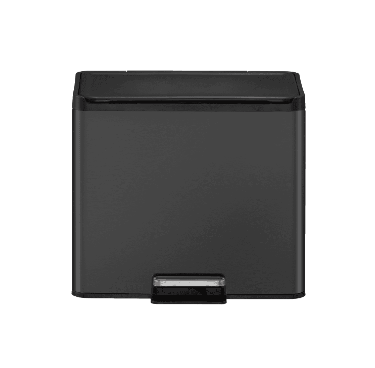 EKO Кош за разделно събиране ESSENTIAL - 2 х 15 л. - черен