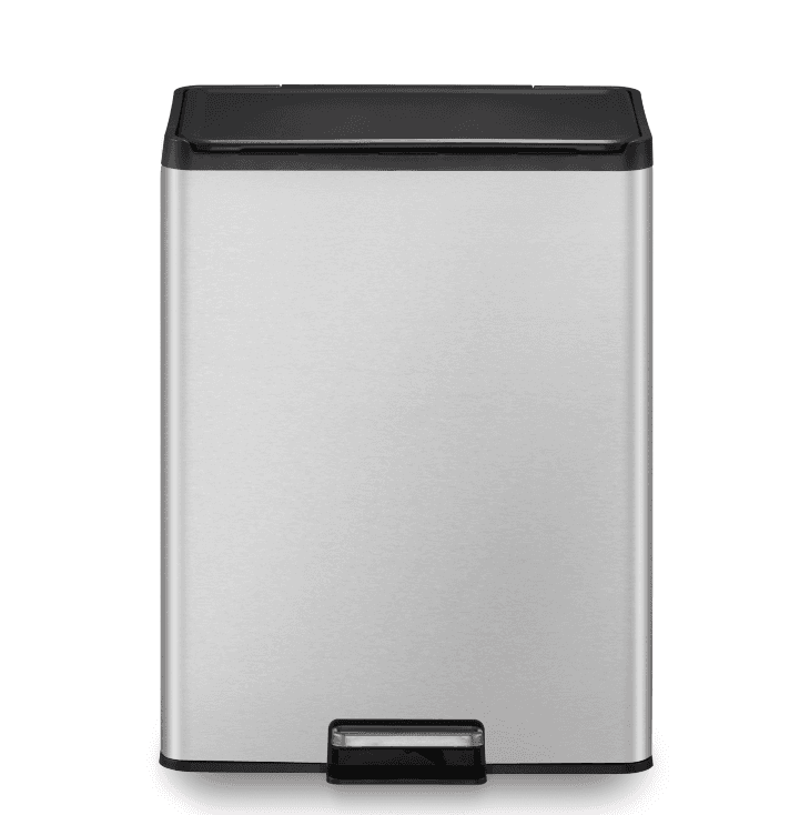 EKO Кош за разделно събиране ESSENTIAL - 2 х 20 л.- хром мат