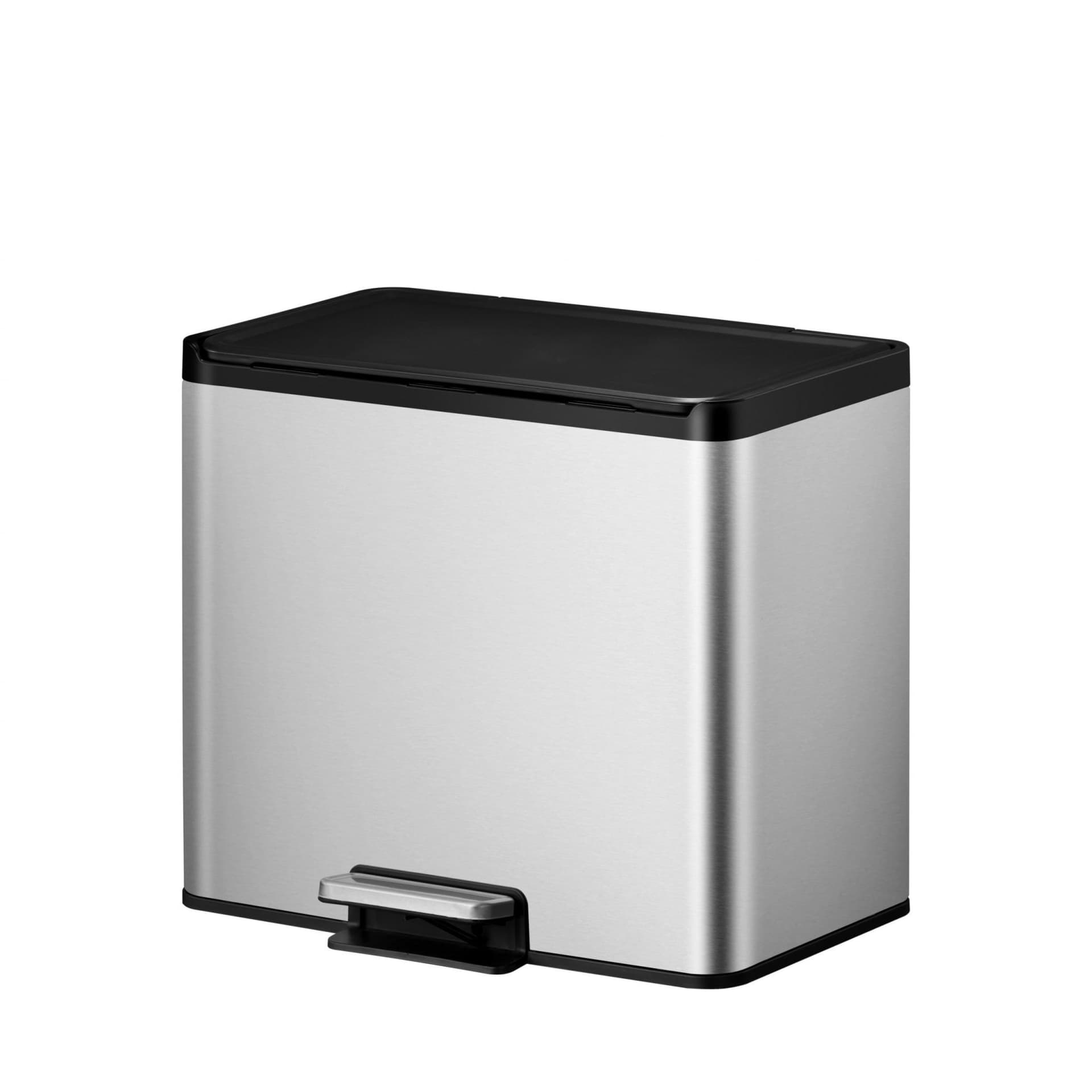EKO Кош за разделно събиране ESSENTIAL -  2 х 15 л. - хром мат