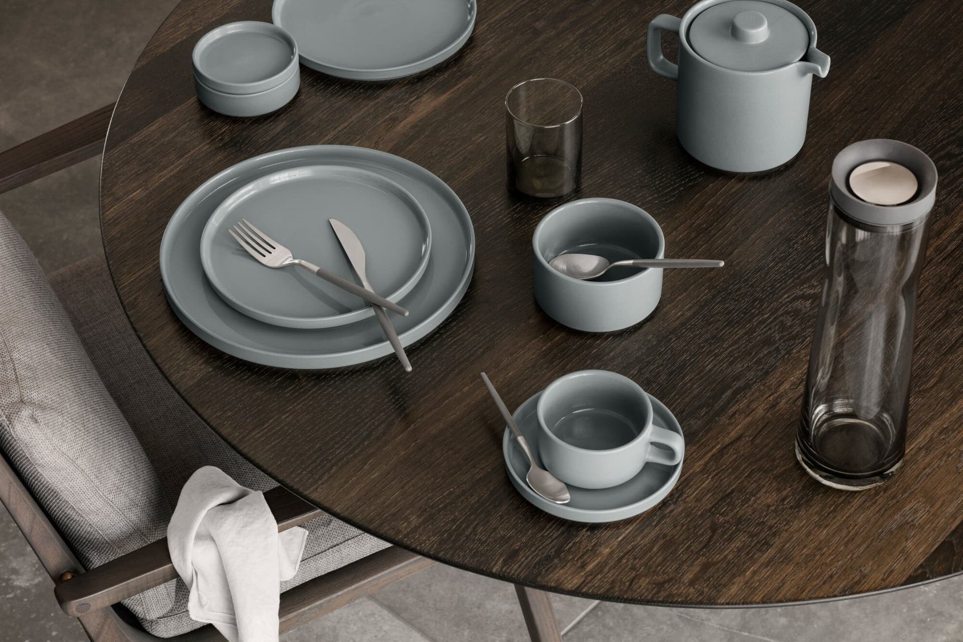 BLOMUS Десертна чиния PILAR, Ø20 см – цвят светло-сив (Mirage Grey)