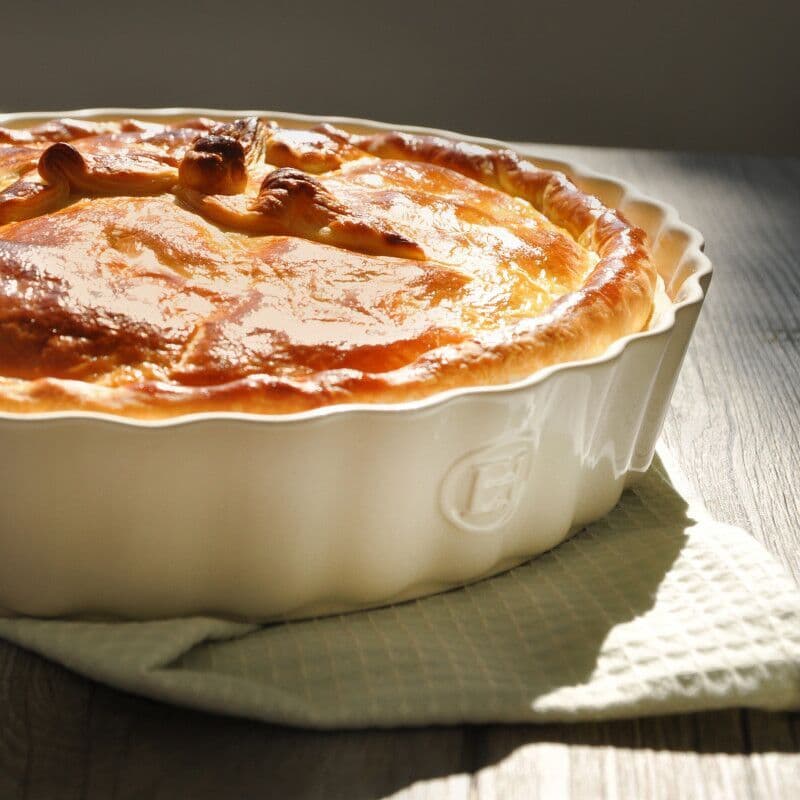 EMILE HENRY Форма за тарт Ø 24 см „DEEP FLAN DISH“- цвят екрю