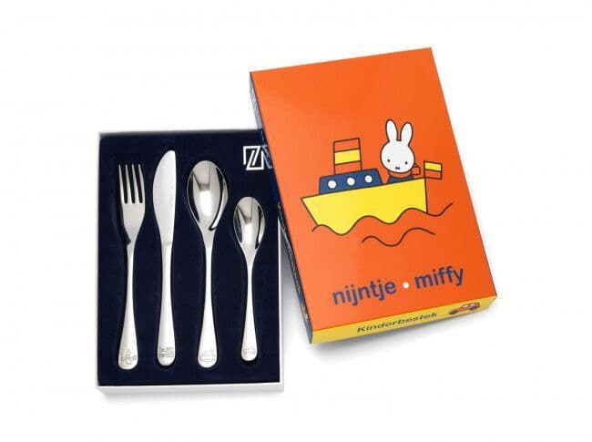 ZILVERSTAD Комплект стоманени детски прибори за хранене “Miffy“ – 4 части