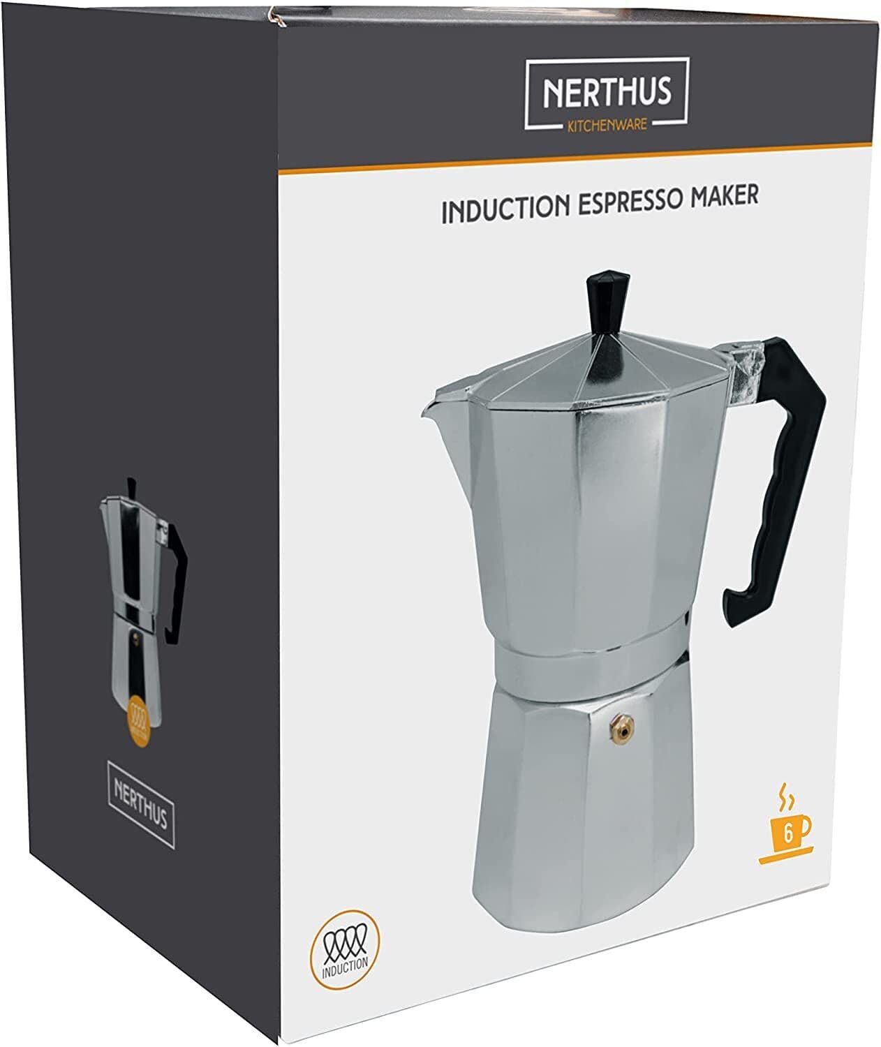 Nerthus Алуминиева индукционна кафеварка за 9 кафета