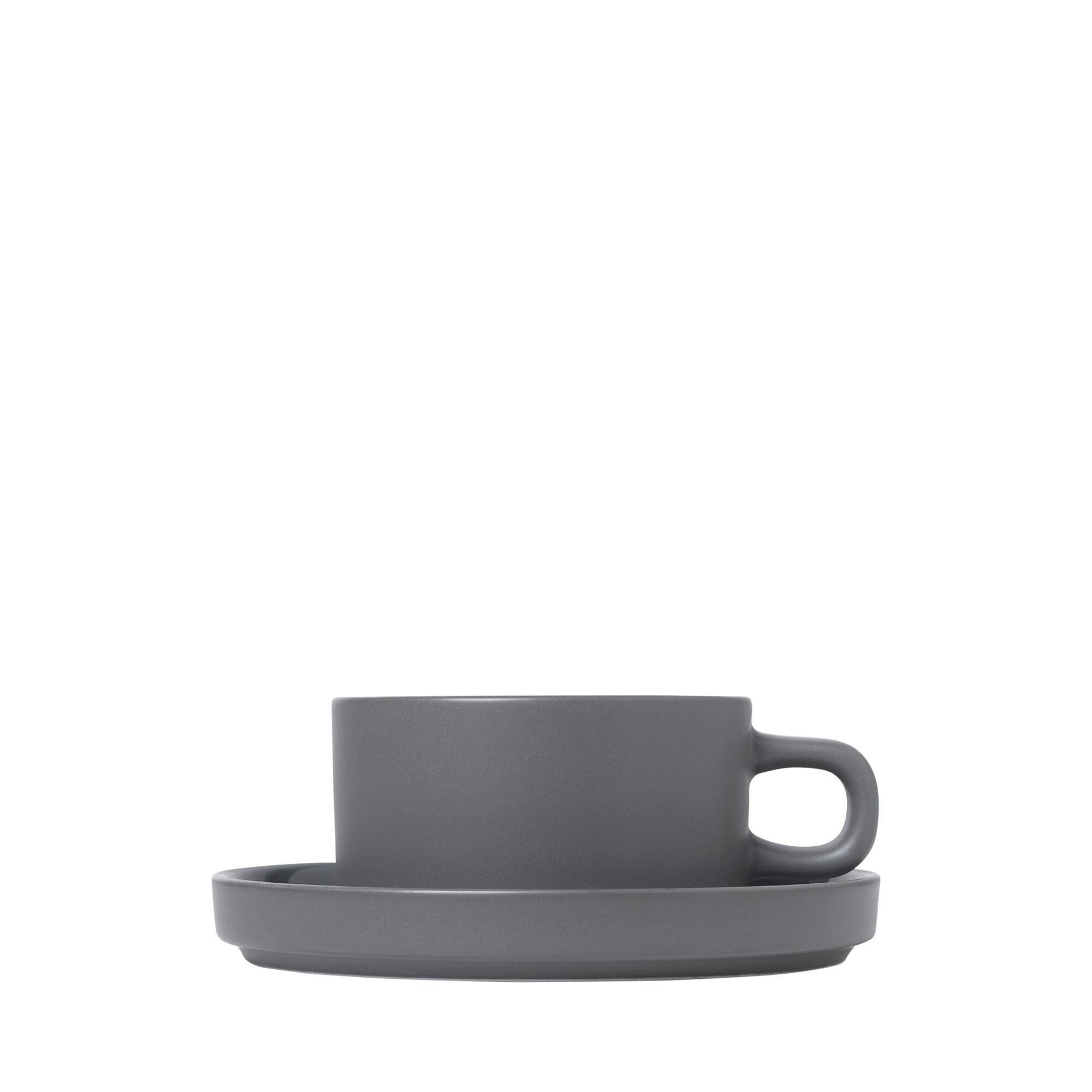 BLOMUS Комплект от 2 бр.чаши за чай PILAR – цвят сив (Pewter)