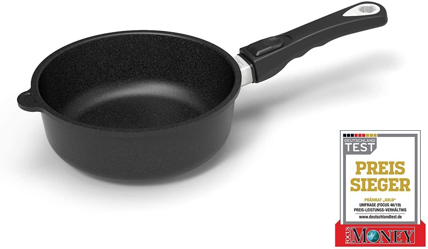AMT Gastroguss Тиган дълбок Ø 20 см, височина 7 см, с мобилна дръжка