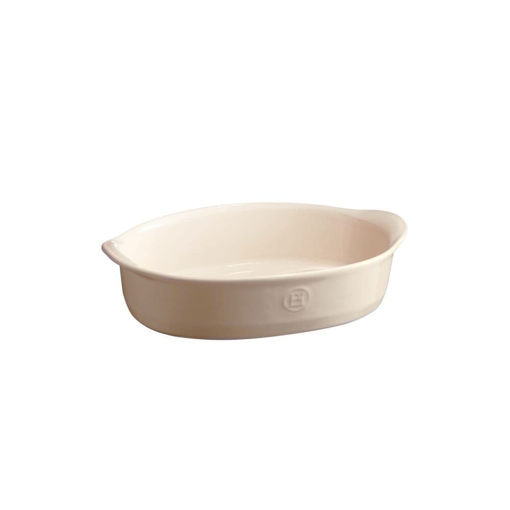 EMILE HENRY Керамична тава „SMALL OVAL OVEN DISH“ – цвят екрю