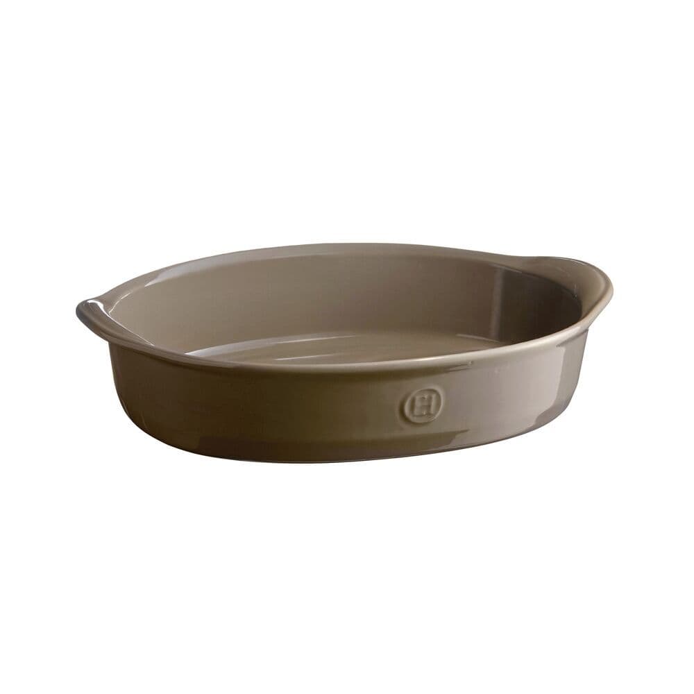 EMILE HENRY Керамична тава „OVAL OVEN DISH“ – 35х22,5 см – цвят сиво-бежов