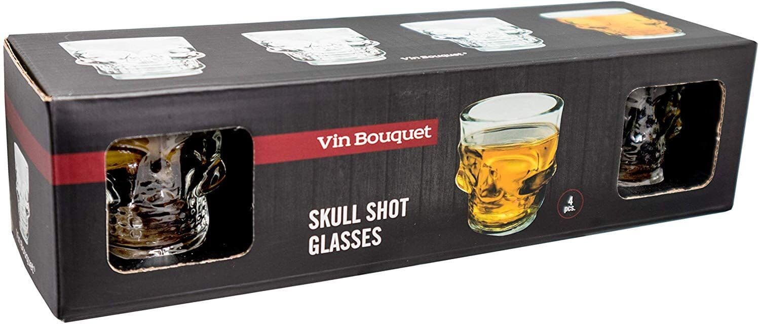 Vin Bouquet Чаши за шотове – череп – 4 бр.