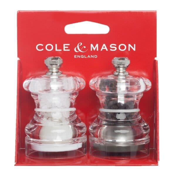 COLE&MASON Комплект мелнички за сол и пипер “BUTTON“ – 6,5 см.
