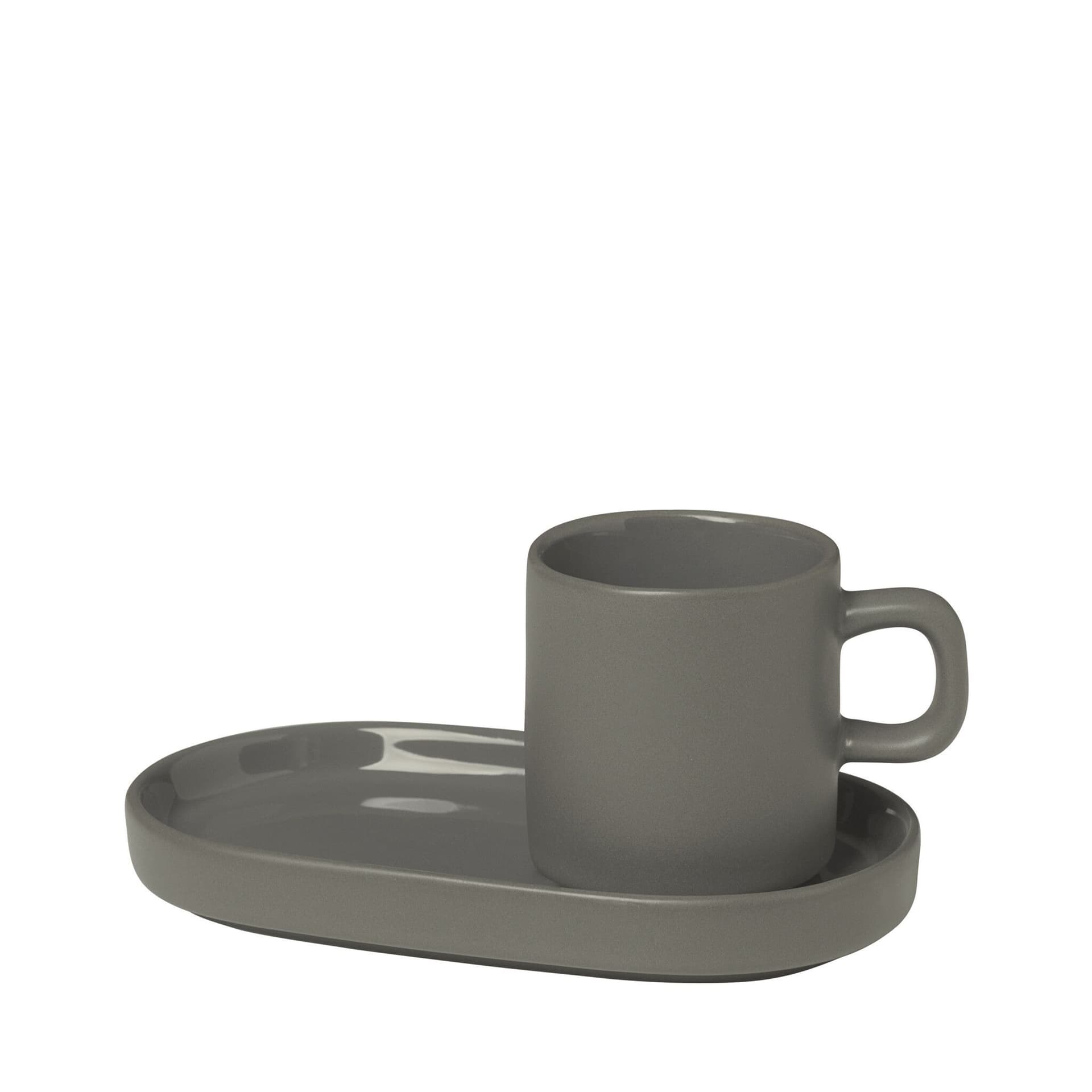 BLOMUS Комплект от 2 бр.чаши за еспресо PILAR, 50 мл – цвят сив (Pewter)