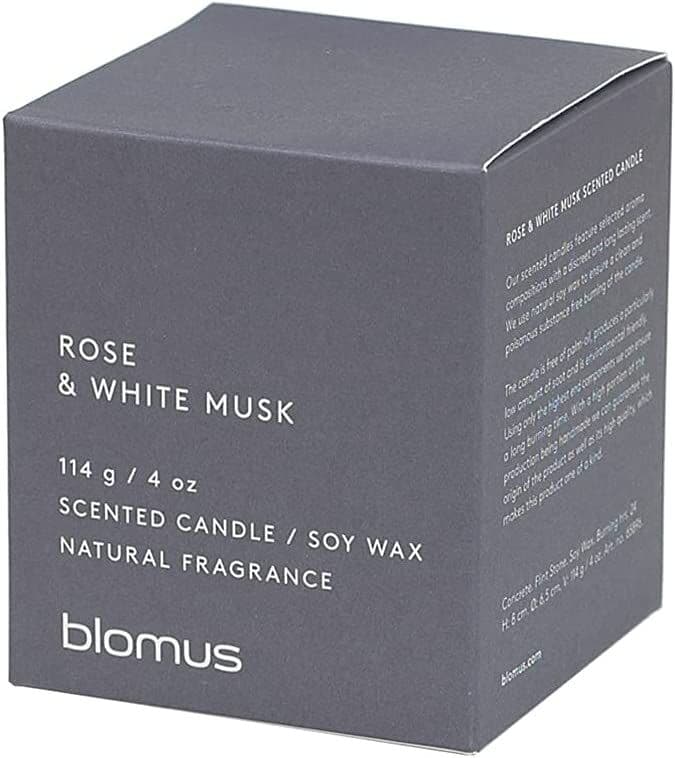BLOMUS Ароматна свещ FRAGA, размер S – аромат Rose & White Musk – цвят FlintStone
