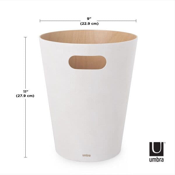 UMBRA Кошче за боклук “Woodrow“ 7,5 л. – дърво/бяло