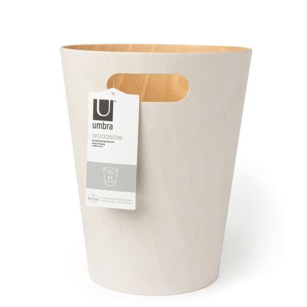 UMBRA Кошче за боклук “Woodrow“ 7,5 л. – дърво/бяло