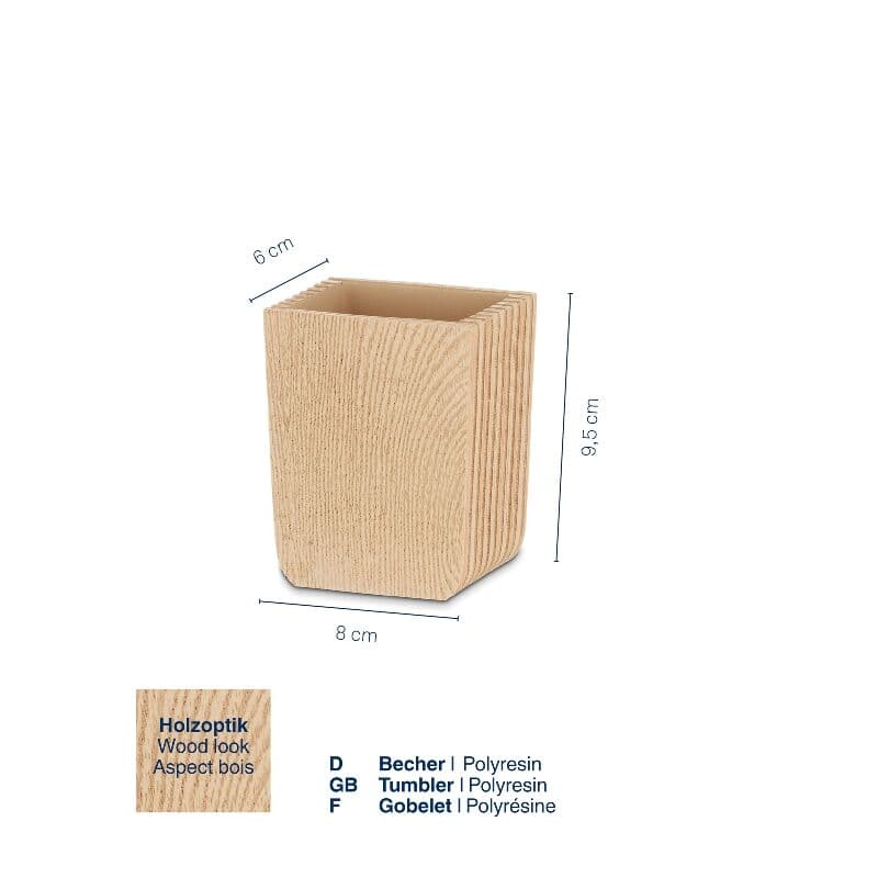 KELA Поставка/Чаша за четки за зъби “Kaiu“ – дървесен цвят