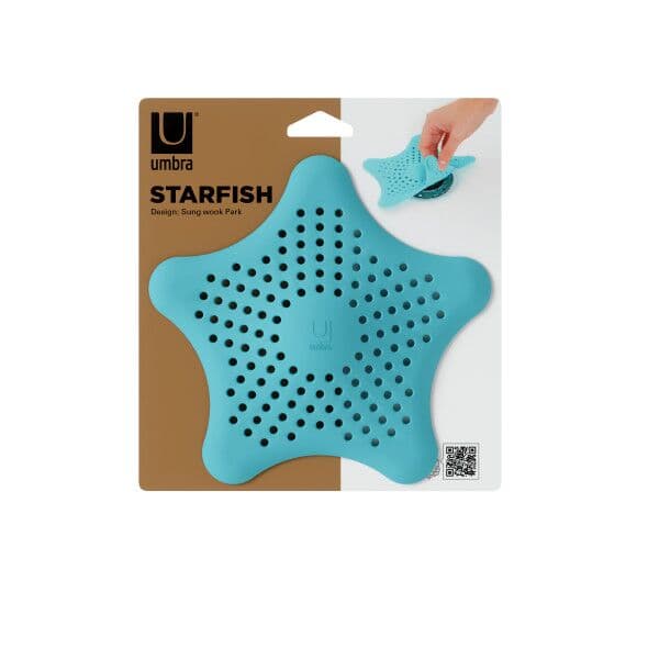 UMBRA Аксесоар за сифон, за събиране на косми “STARFISH“ – цвят син