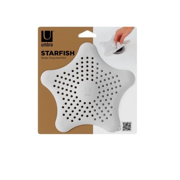 UMBRA Аксесоар за сифон, за събиране на косми “STARFISH“ – цвят бял