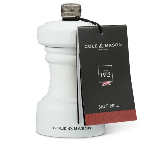 COLE & MASON Мелничка за сол “HOXTON“ – 10,4 см. – цвят бял