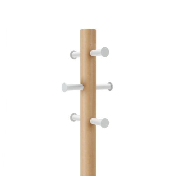 UMBRA Закачалка със стол “PILLAR STOOL“ – цвят бял / натурален