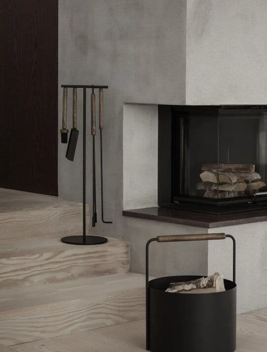 BLOMUS Комплект за камина ASHI – 5 части, цвят кафяв