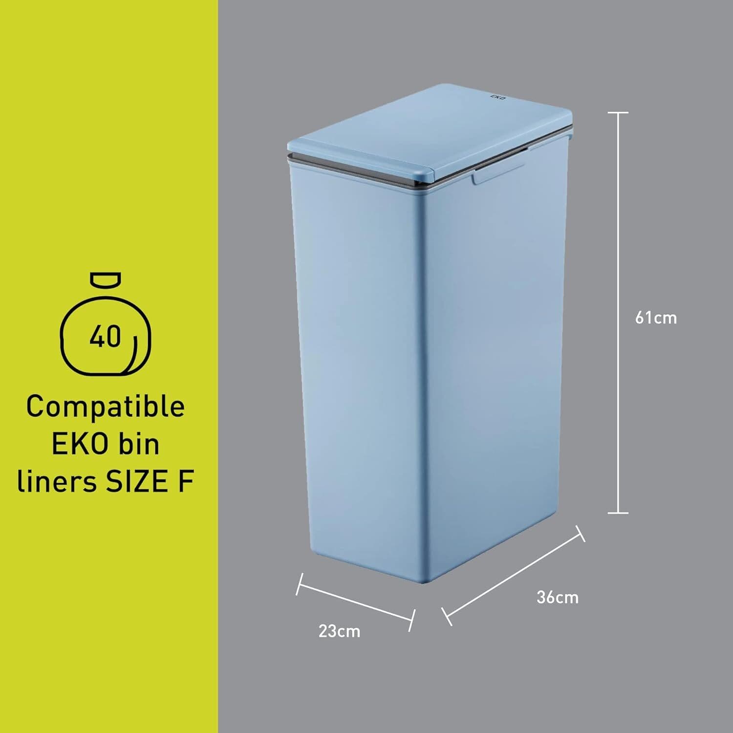 EKO Кош с TOUCH механизъм “MORANDI TOUCH“ – 40л – син