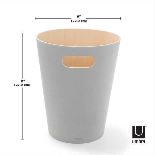 UMBRA Кошче за боклук “Woodrow“ 7,5 л. – цвят сив