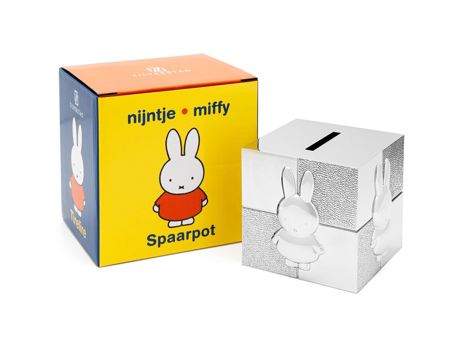 ZILVERSTAD Детска касичка кубче “Miffy“ – цвят сребро