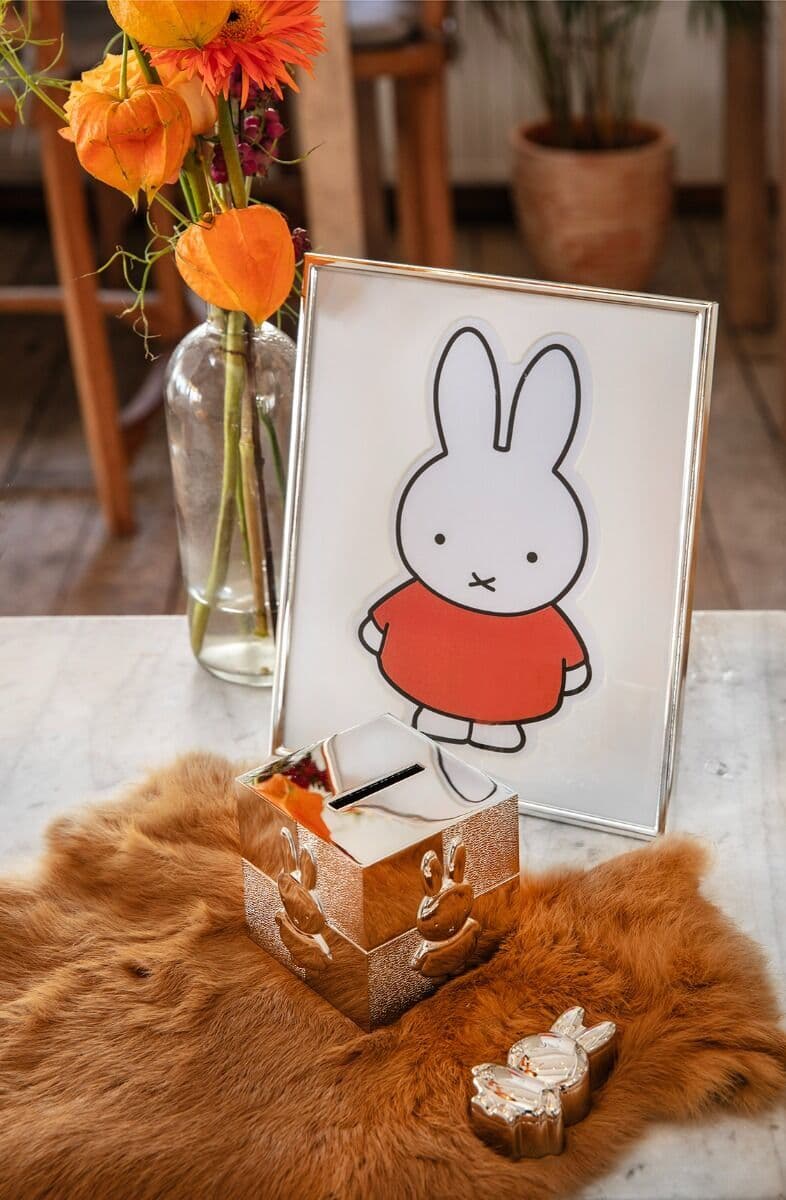 ZILVERSTAD Детска касичка кубче “Miffy“ – цвят сребро