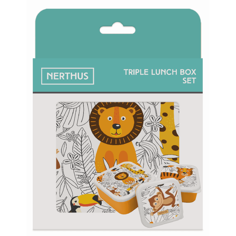 Nerthus Сет от 3 бр. детски кутии за храна “ДЖУНГЛА“