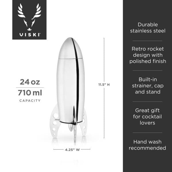 VISKI Шейкър за коктейли Ракета “Irving Rocket“ – 710мл.