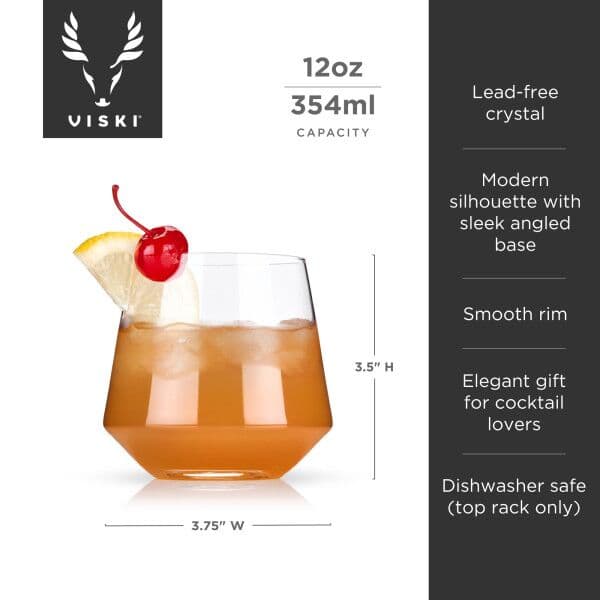 VISKI Кристални чаши “RAYE“ 2бр. – 350мл.