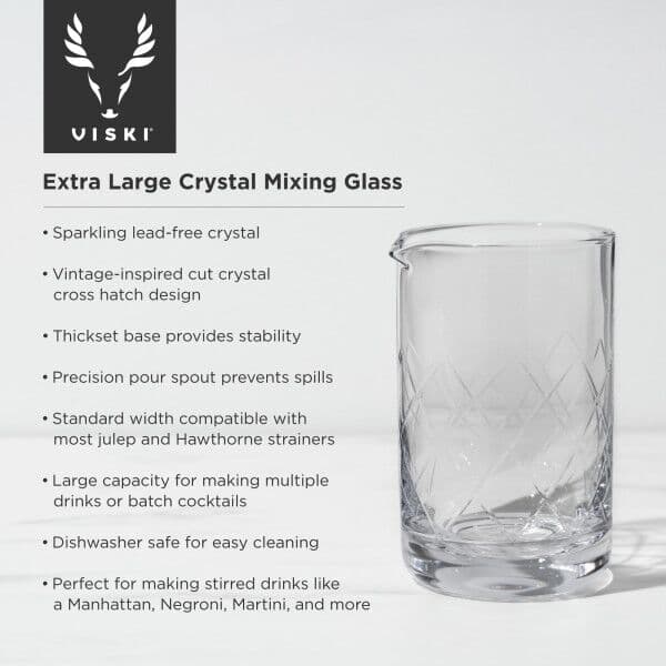 VISKI Кристална чаша за миксиране „Cut-Crystal“ – 980мл.