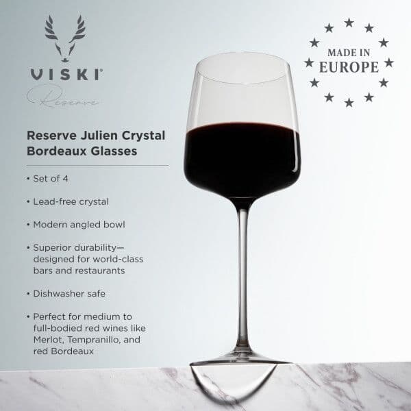 VISKI Кристални чаши за червено вино “Julien“ 4бр. – 650мл.