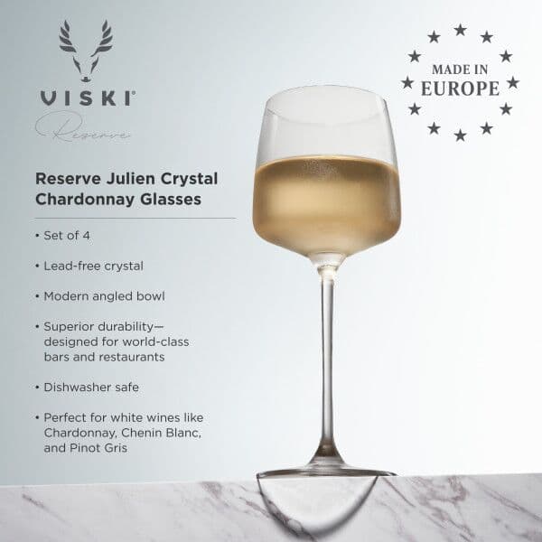 VISKI Кристални чаши за бяло вино “Julien“ 4бр. – 470мл.