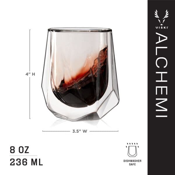 VISKI Аераторна двустенна чаша за вино “ALCHEMI“ – 240 мл.