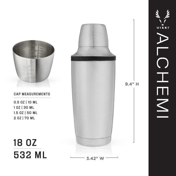 VISKI Двустенен шейкър за коктейли “Alchemi“ – 530 мл.