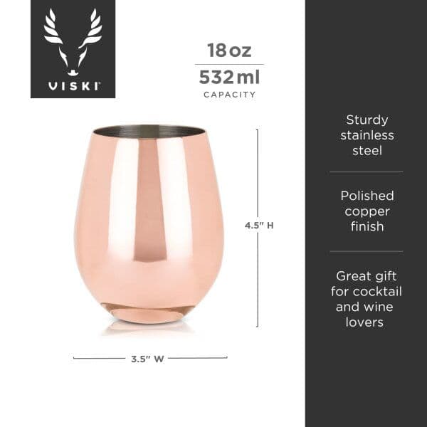 VISKI Метални чаши “COPPER“ 2 бр. – 530 мл.