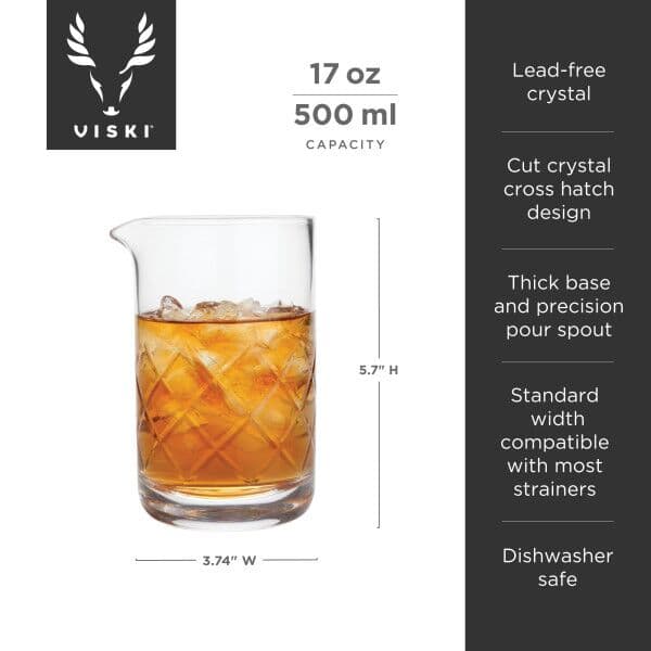 VISKI Кристална чаша за миксиране „Cut-Crystal“ – 500мл.