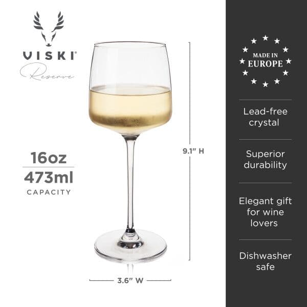 VISKI Кристални чаши за бяло вино “Julien“ 4бр. – 470мл.