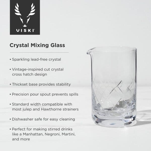 VISKI Кристална чаша за миксиране „Cut-Crystal“ – 500мл.