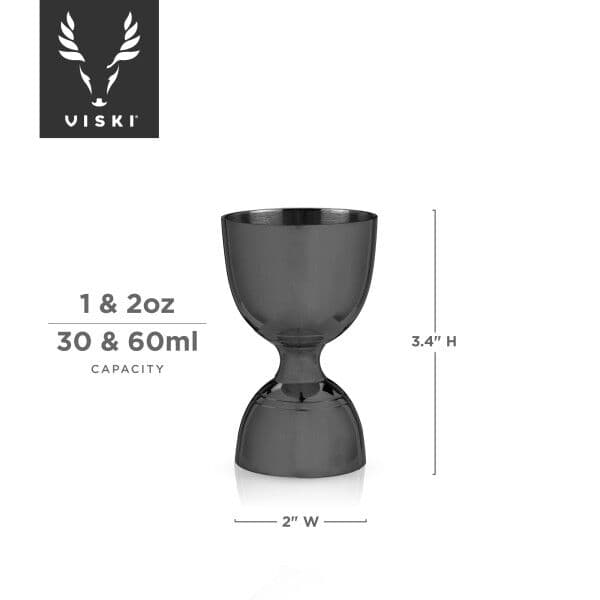 VISKI Двоен джигър/мярка за алкохол 30мл/60мл “Canterbury-GunMetal“